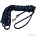 Dogs My Love Braided Nylon Rope Tracking Dog Leash Black/Blue 15-Feet/30-Feet 1/4 Diameter Training Lead Small - B072K52GKN