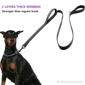 Heavy Duty Dog Leash Reflective 2 Padded Handles Dog Training Walking Leashes - 5ft Long For Medium to Large Dogs - B078HXQ89K