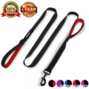 Tifereth Heavy Duty Dog Leash Reflective Nylon dog leash 2 Handles Padded Traffic Handle For Extra Control 6 ft Long Perfect For Medium to Large Dogs - B078TJMRTS