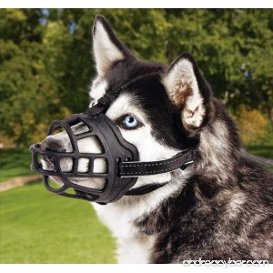 Dog Muzzle Basket Silicone Muzzle Controls Barking Biting and Chewing Available in 6 Sizes - B078HBDPXC