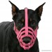 Leather Dog Muzzle German Shepherd Dalmatian Doberman Setter Basket Medium Large Breeds Pink Gray - B071Y3ZJ81
