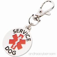 Blueline Service Dog Tag Small Breed DOUBLE SIDED Red Medical Alert Symbol .999 inch ID Tag. Easily switch between Service dog vest collars and harness - B01K1ALFL6