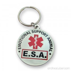 Brand - Official Emotional Support Animal ESA Round Hanging ID Tag - Hang from a Collar Vest Harness or Leash. Great form of identification for small to large emotional support dogs - B00TVMAOH2