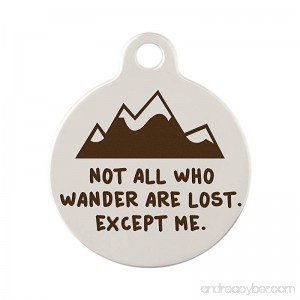 Custom Engraved Not All Who Wander Are Lost Dog Tag by dogIDs - B079PTF8CF id=ASIN