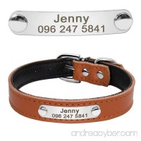 Didog Cute Leather Padded Custom Dog Collar with Engraved Nameplate ID Tag Fit Cats and Small Medium Dogs - B07DPDHGVV