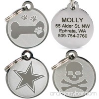 GoTags Pet ID Playful  Custom Engraved Dog & Cat Pet Tags. Solid Stainless Steel  Personalized  and Fun. - B06WGV3Y2Y