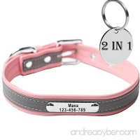 JJYPet Engraved Leather Dog/Cat Collars Personalized Collar With Name Plated for Small Medium Large - B07C2NZQR2 id=ASIN