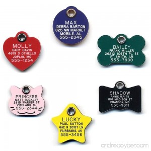 LuckyPet Durable Plastic Pet ID Tag - Outlasts Cheap Aluminum Tags for the Same Price - Custom Engraved - B01CPRFGMM id=ASIN