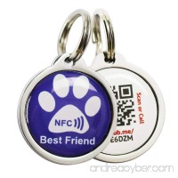 PINMEI Solid Pet ID Tag QR Code  NFC Tap  URL Link  24/7 Hotline - B01N4L4E3I