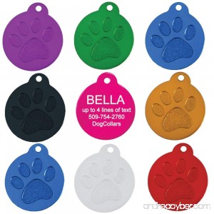 Round Paw Personalized Pet ID Tags | 8 Colors Options | Durable Lightweight Anodized Aluminum | For Cats and Dogs - B00D3JFRT4 id=ASIN
