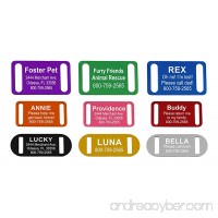Slide-On Pet ID Tag | Collar Tag | 3 Sizes & 9 Colors to Choose From - B01DYTP40Y