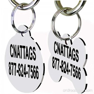 Stainless Steel Pet ID Tags Dog Tags Personalized Front and Back Engraving - B01MAX6VQR id=ASIN
