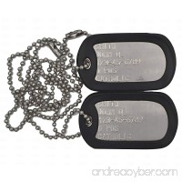 Tactical Gear Junkie Custom Milspec Personalized Dogtag Set with Chains and Silencers. DOG TAG - B0147JD7A4
