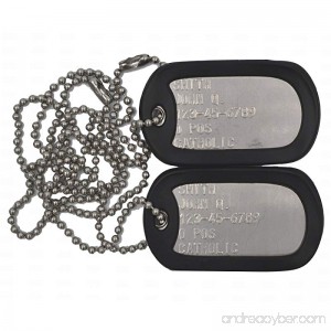 Tactical Gear Junkie Custom Milspec Personalized Dogtag Set with Chains and Silencers. DOG TAG - B0147JD7A4 id=ASIN