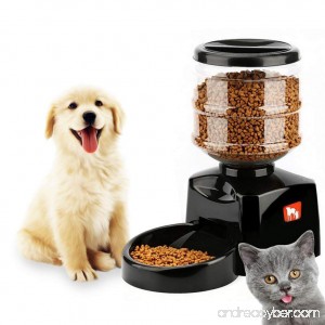 Automatic Pet Feeder YKS Pet Dry Food Container Timer Programmable with Voice Message Recording and LCD Screen Large Smart Dogs Cats Food Bowl Dispenser for Dogs Cats - B071CVSGHG