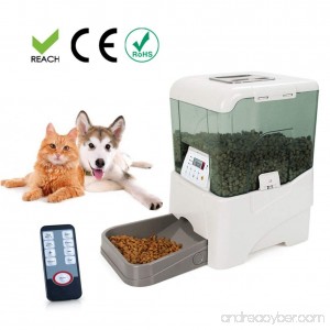 Bartonisen Automatic Pet Feeder Food Dispenser for Cat Dog with Voice Recorder and Timer Programmable - B07B7L67N8