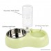 Idepet Pet Dog Cat Gravity Automatic Water Bowl Set Fountain Waterer Dispenser with Bottle - B06XRVTGG4
