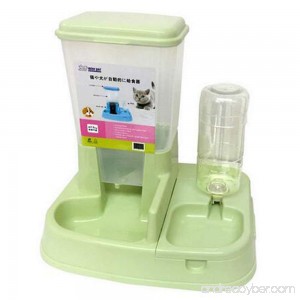 Neggcy Automatic Pet Food Drink Dispenser Dog Cat Feeder Water Bowl Dish Large Combo - B0749G9RV8