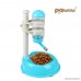 Pawow Pet Dog Cat Automatic Water Food Feeder Bowl Bottle Standing Dispenser Blue - B01HTG5Q2E