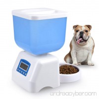 Petacc Automatic Pet Feeder Electric Dog Food Dispenser Cat Feeder with USB Cable  Portion Control and Voice Recording  5L  3 Meals a Day  White - B0797PSL8G