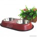 Be Good Dog Cat Bowls Stainless Steel Pet Bowls with Durable Non-Skid Stand Double Diners Food and Water Feeder Set for Feeding Dogs Cats Puppies 6 Colors S/M - B073VQV584