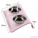 Be Good Double Dog Bowls Pet Feeding Station Stainless Steel Pet Food and Water Bowls with Sturdy Non-Skid Stand Double Diners Feeder Set for Feeding Dogs Cats Puppies Pink/Blue/Green - B073VQR4WC