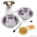 Be Good Pet Bowl Stainless Steel Double Diner Food and Water Feeder Bowls with Non-Skid Stand Durable Dog Bowls and Stand Set for Small Medium Dogs Cats Puppies S/M - B073VPWKBR