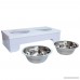BINGPET Elevated Dog Bowls Raised Pet Feeder with Double Stainless Steel Dishes for Food and Water 15.2 X 8X 4 - B06Y43NVNV