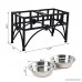 PawHut Elevated Double Stainless Steel Bowl Dog Feeder - B01MZH5TEG