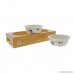 Saim Raised Pet bowls for Cats and Small Dogs w Bamboo Stand - B0727V9P3V