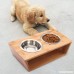 Tobbi 4 H Double Bowl Dog Cat Feeder Elevated Raised Stand Feeding Food Water Pet Dish - B07B3R4JZC