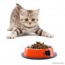 Vonsely Stainless Steel Cat Bowls with Rubber Base Durable Raised Bowls for Small Pets Cat Pattern Food and Water Dish - B06XV829BH