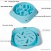 EOFEEL Dog food bowl Anti-Choke slow feed eating Healthy Food Bowl fun interactive with stand for small dogs (Rotate blue) - B07BHNKFWL