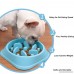 EOFEEL Dog food bowl Anti-Choke slow feed eating Healthy Food Bowl fun interactive with stand for small dogs (Rotate blue) - B07BHNKFWL