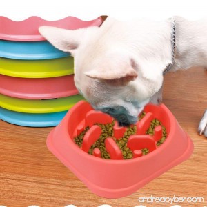 Fanghui Pet Dishes Interactive Fun Feeder Safe Dog Bowls Slow Eating Down Tray - B073VKNK32