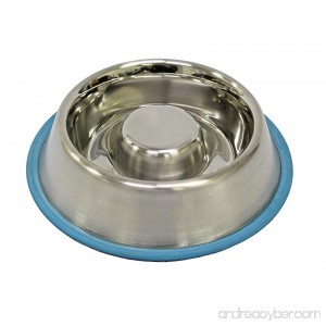 Fuzzy Puppy Pet Products Slow Feed Dish with Non-Slip Silicon Bonded Rubber Ring - B019C0PRX8