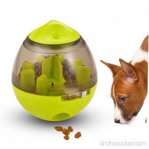 Pet Food Ball FUN and INTERACTIVE Treat-dispensing Ball for Dogs & Cats Dispenser Ball Toy SLOW FEEDER Increases IQ and MENTAL Stimulation BEST alternative to Bowl Feeding with Tumbler Design - B07BF49H8R