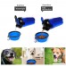 KASOS 2 in 1 Travel Outdoor Portable Pet Water and Snack Bottle Cup Dog Water Dispenser with Bowl Dual Chambered Pet Dog Food and Water Storage Container for 350ml/12oz Water and 250g Snack - B07D29TYTC