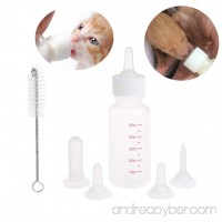 Kocome 50ml Pet Nurser  Nursing Feeding Bottle with Replacement Nipples - Water Milk Feeder Kit with Cleaning Brush - B075R2QC6R