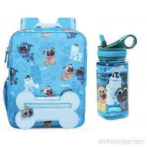 Puppy Dog Pals 12 Backpack + Matching Water Bottle with Built-In Straw - B07F8983Y1
