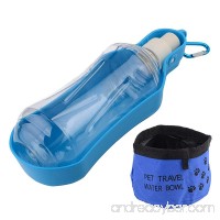 Zelta Collapsible Pet Water Bottle 16oz Travel Waterer Bonus Waterproof Food Bowl - B06X9QNW1R
