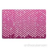 Diamonds Pet Mats for Food and Water by Lunarable  Vertical Crystal Seem Diamonds Figures with Vibrant Design and Vivid Colors  Rectangle Non-Slip Rubber Mat for Dogs and Cats  Pink and Purple - B075ZQFSRX