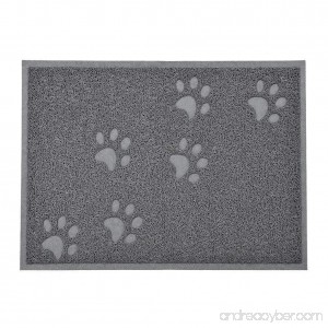 VICTHY Paw Prints Pet Dog Cat Food Feeding PVC Mats Water Bowl Rectangle Placemats - B01HO3A3MK
