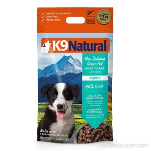 K9 Natural Freeze Dried Puppy Food Topper - Perfect Grain Free Healthy Hypoallergenic Limited Ingredients For All Puppies - Raw Freeze Dried Mixer - Beef & Hoki Oil Topper - B01N9HW4FK