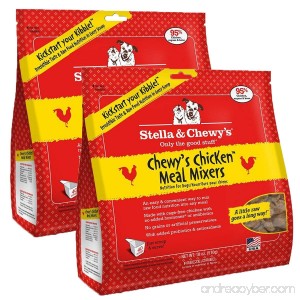 Stella & Chewy's Freeze-Dried Raw Chewy's Chicken Meal Mixers Dog Food Topper 18 oz bag 2 Pack - B074KX4PQ1