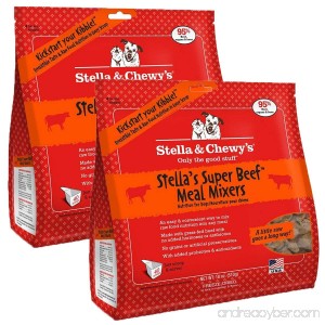 Stella & Chewy's Freeze-Dried Raw Super Beef Meal Mixers Dog Food Topper 18 oz bag - B074KW95LS
