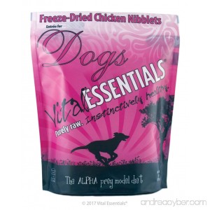 Vital Essentials Freeze-Dried Chicken Nibblets Grain Free Limited Ingredient Dog Entrée 1 Pound Bag - B004G74NZQ