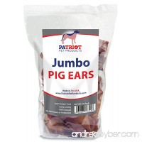 Patriot Pet Jumbo Pig Ears for Dogs 10 pack - Quality All Natural USA Chews - Generous Sized Delicious Pigs Ear - Great Reward or Treat - No Preservatives or Harmful Chemicals - USDA Approved - B01H2OKLHS