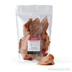 Pig Ears for Dogs - All-Natural Whole Pig Ear Chews - B076TVBS4T