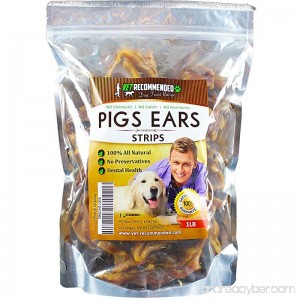 Vet Recommended NEW 100% Natural Pigs Ears For Dogs - Strips & Slivers - Pork Ear Dog Treats. Healthy Dog Chews With a Delicious & Rich Taste (1 lb Bag) - B01NBU8DSD